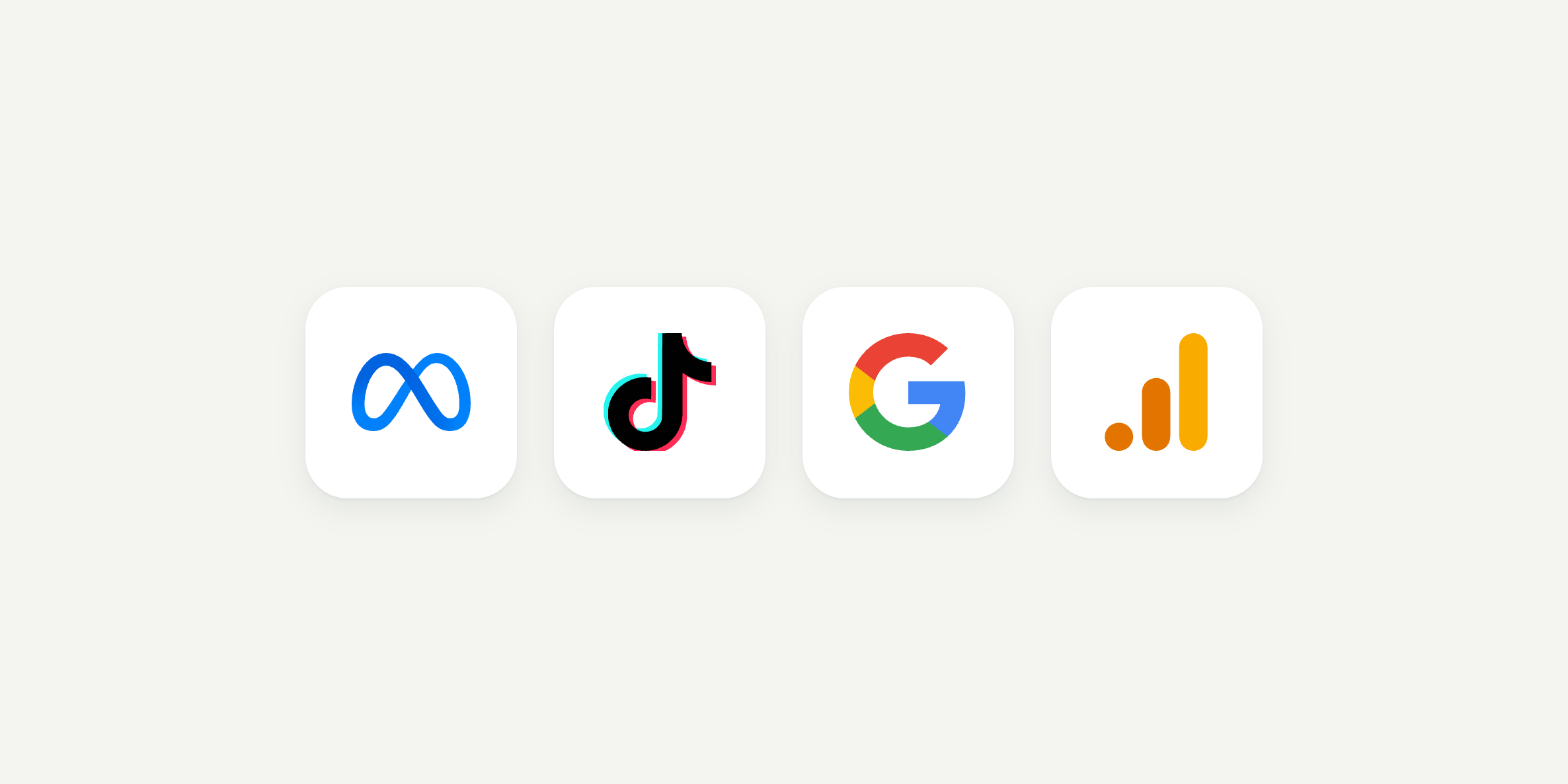 Meta, TikTok, Google Ads and Google Analytics connected to Bizthom