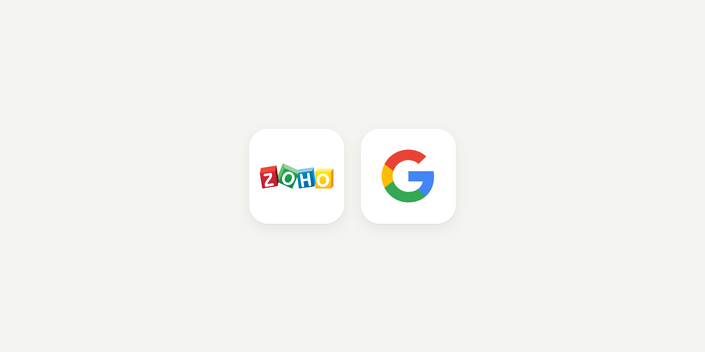 Zoho and Google connected to Bizthom