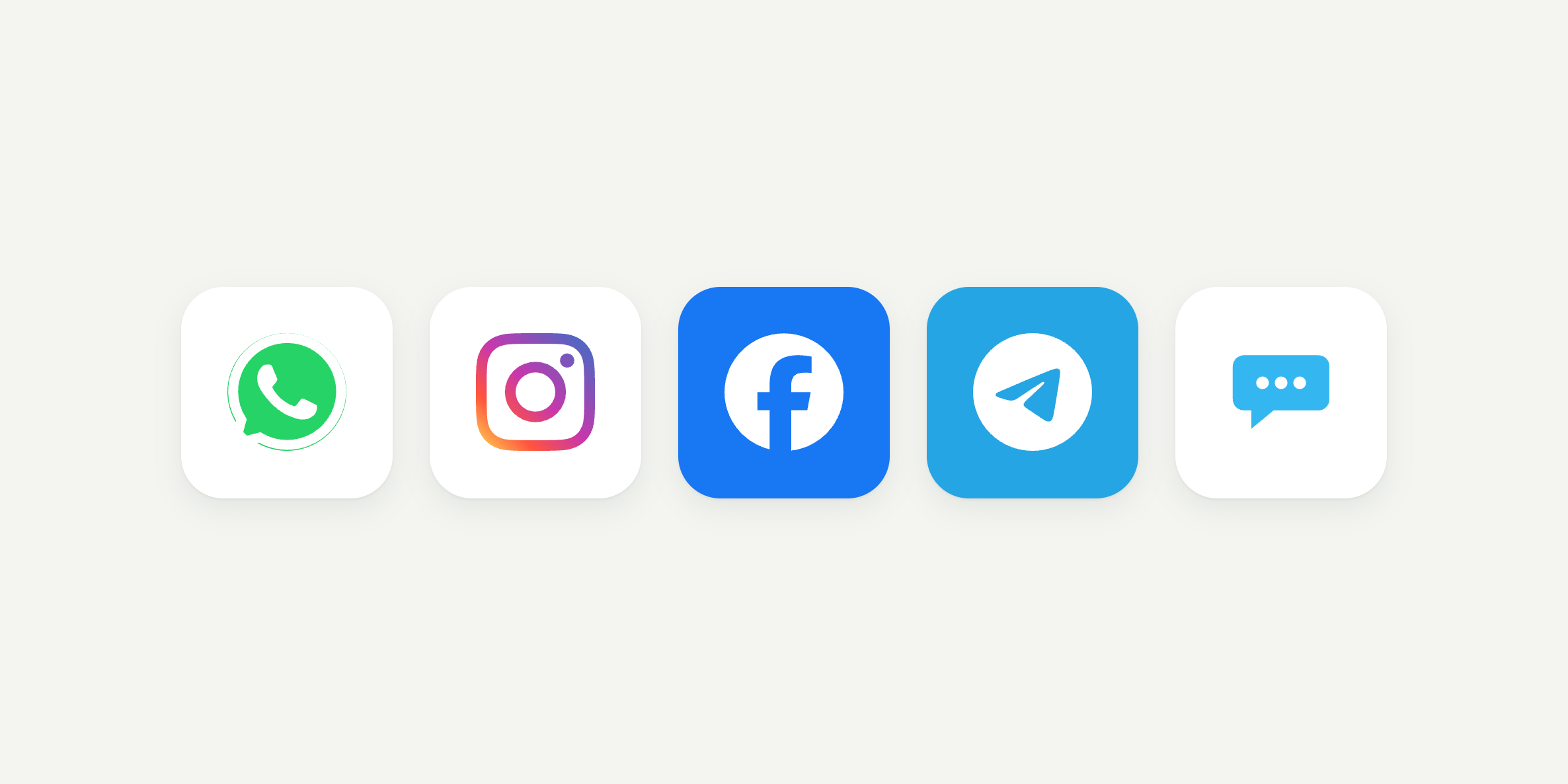 WhatsApp, Instagram, Facebook Messenger, Telegram and SMS connected to Bizthom
