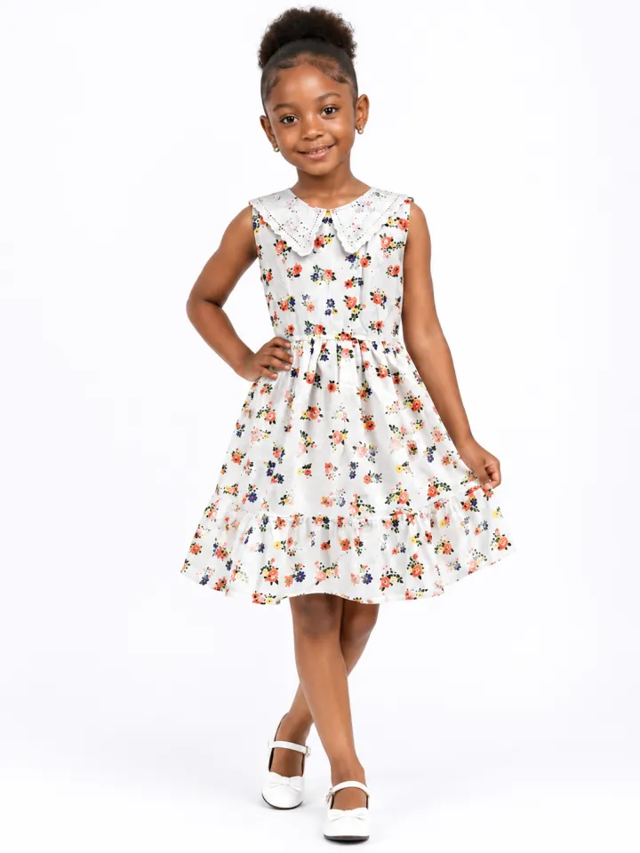 Ecaloel orange flowered dress