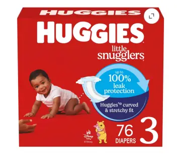 Huggies Little Snugglers Baby Diapers, Size 3 (16-28 lbs),7-13kg,  76 Count (Select for More)