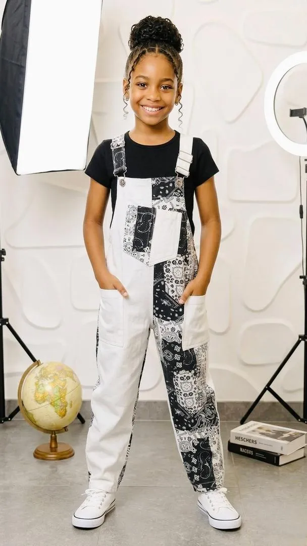 Escaleol jumpsuit white /black