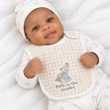 Peter Rabbit 2 bibs with Dribble Proof Lining