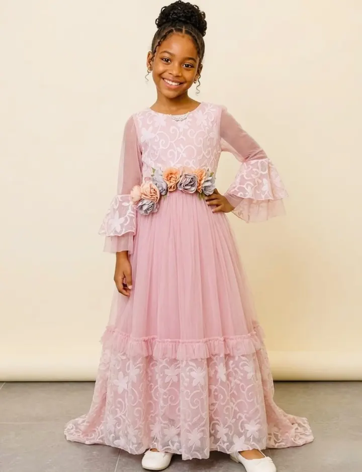Elenora peachDress 6-10yrs