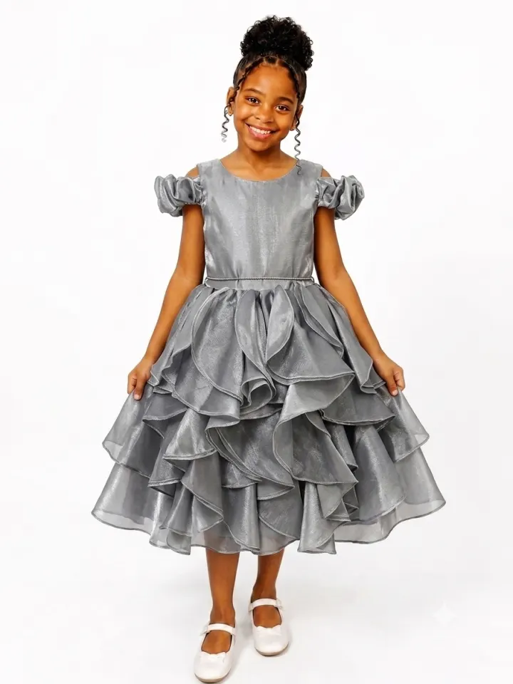 Beggi grey dress8-12yrs