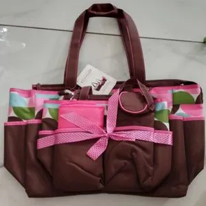 colorland diaper bag pink