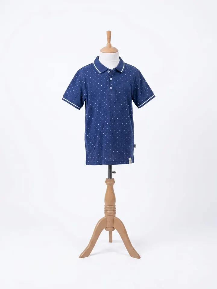 Wanex blue dotedpolo B2-7yrs