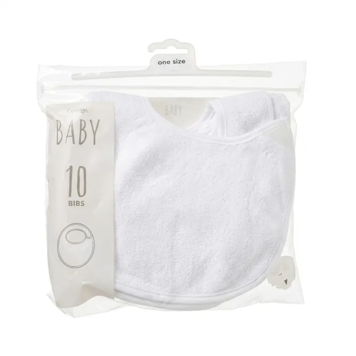 George Baby 10 in 1 Bibs white