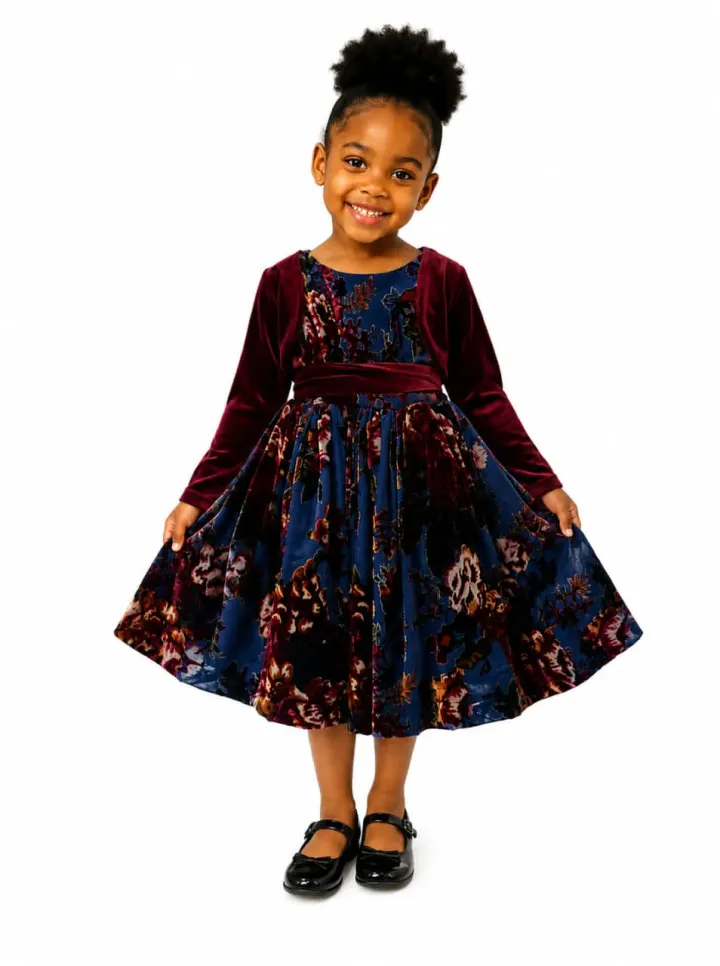Miss Trendt wine dress flowered