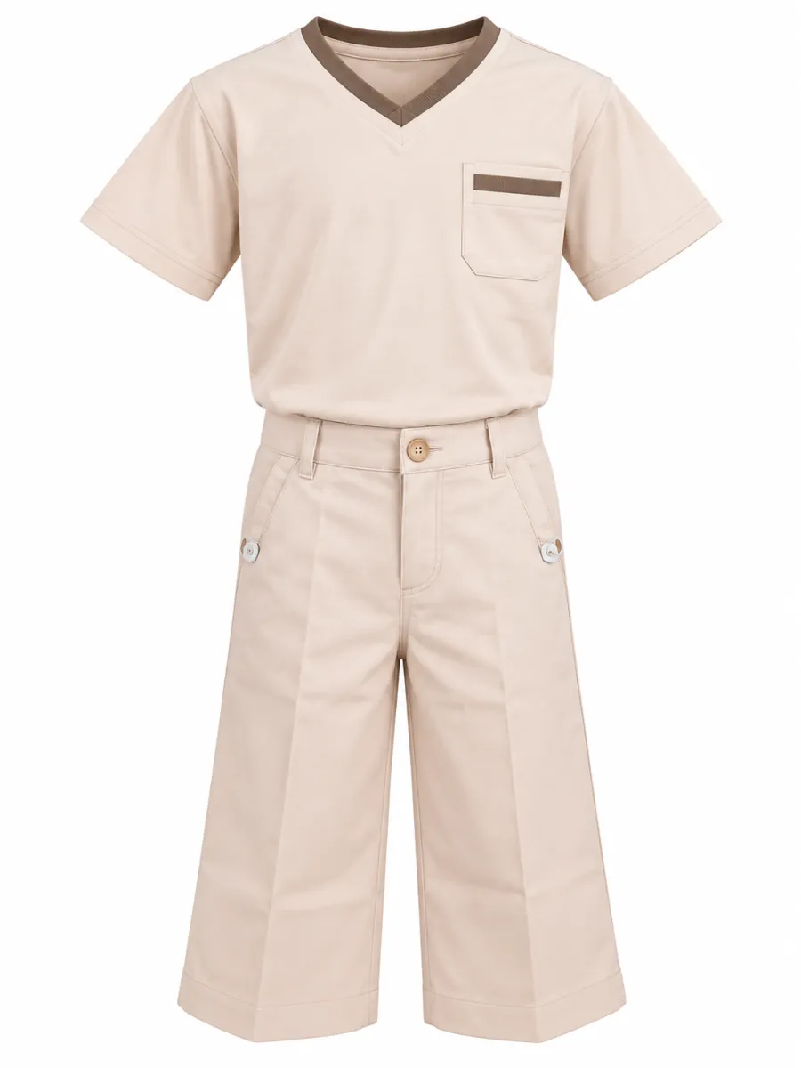 Incity 2pcs boys cream/grey sets