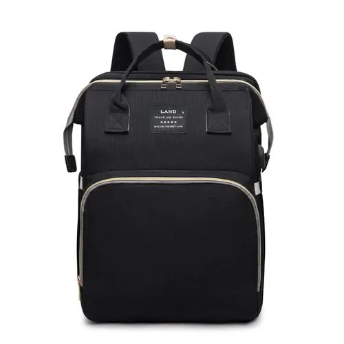 Diaper backpack black multifunstional