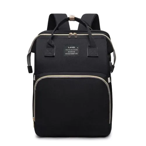 Diaper backpack black multifunstional