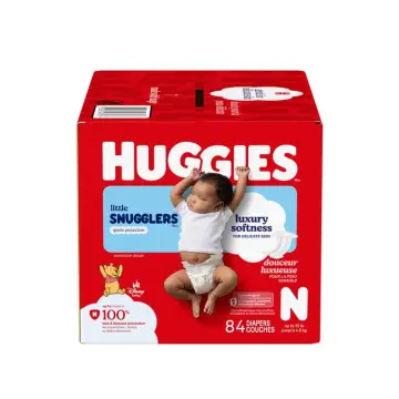 Huggies Little Snugglers, Fragrance Free Baby Diapers Size Newborn, 4.5kg, 84 Count