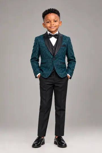 zeenamoni 5 piece green suit