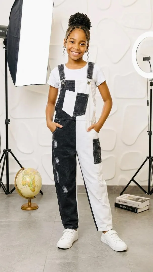 Escaleol jumpsuit white/grey5-9yrs