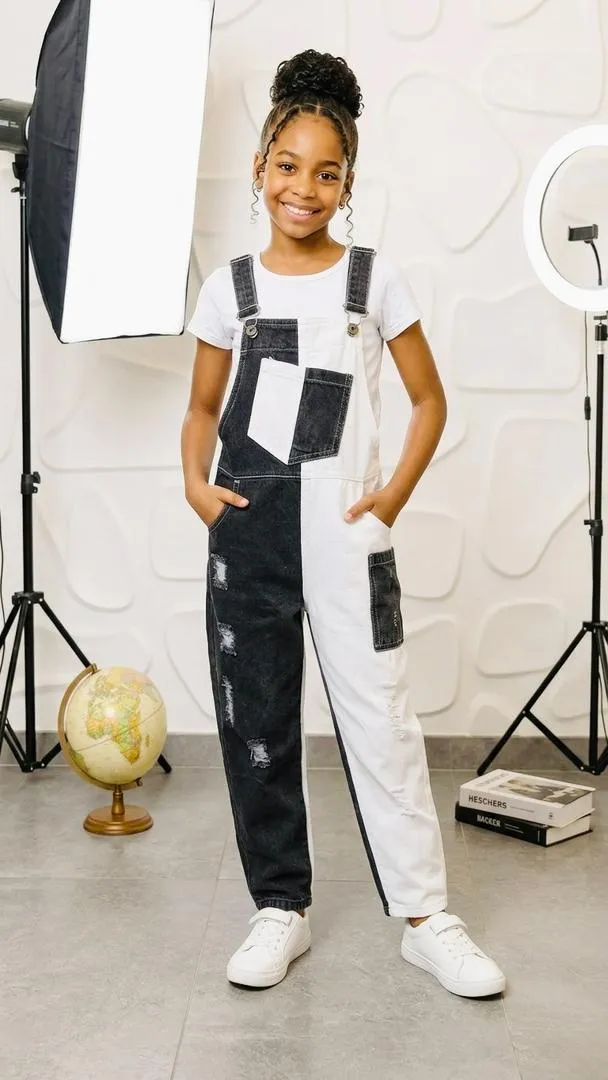 Escaleol jumpsuit white/grey5-9yrs