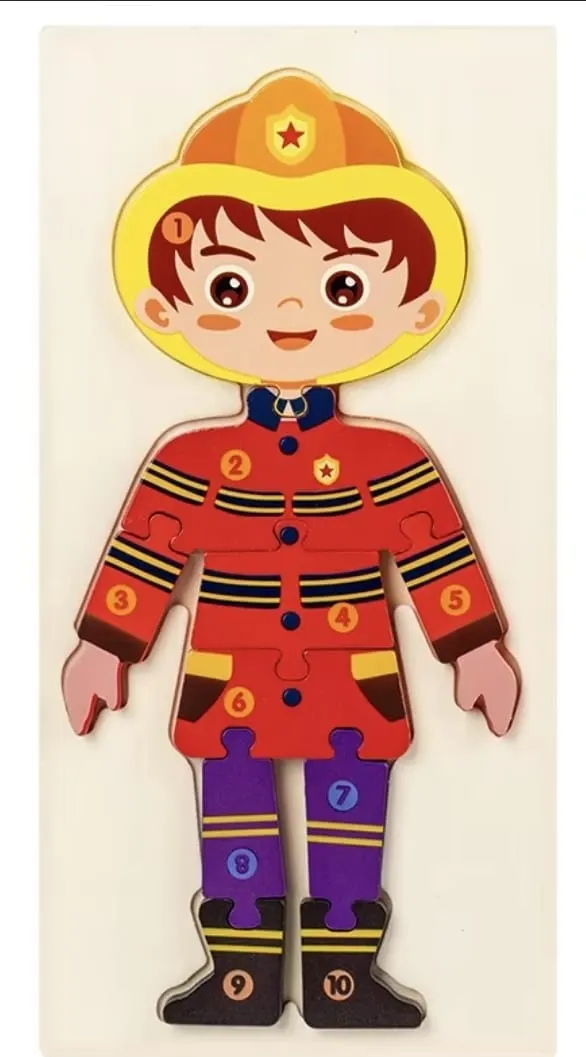 Character wood puzzle
