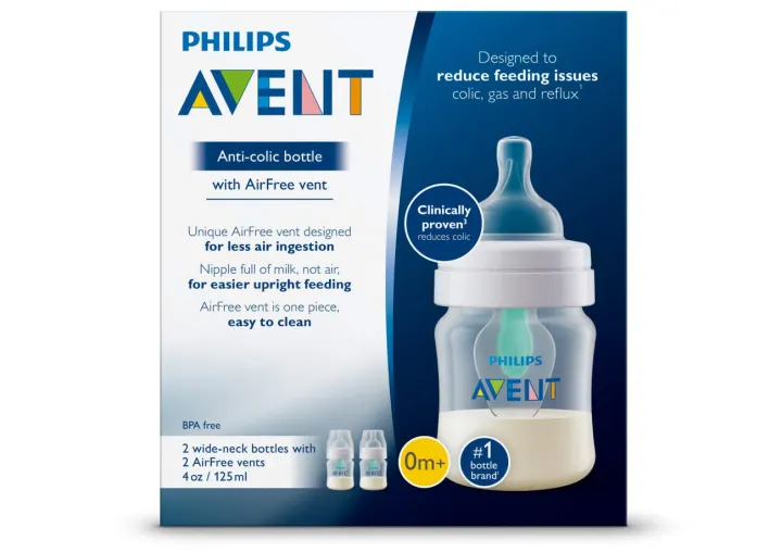 Avent colic bottle with freeair vent
