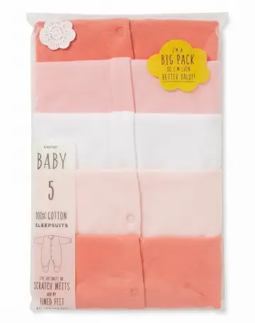 George Sleepsuits 5 in 1 Pink