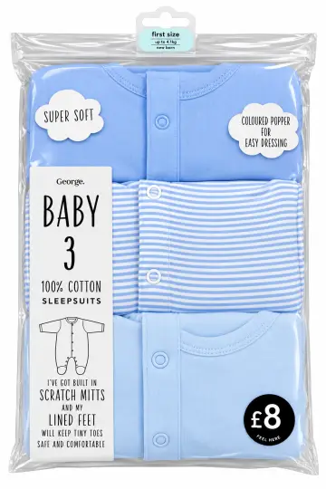 George Baby 3pcs Sleepsiuts