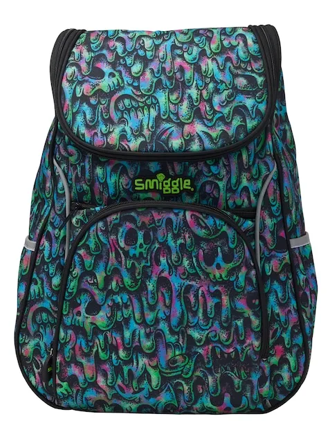Smiggle surreal (4pcs) backpack black