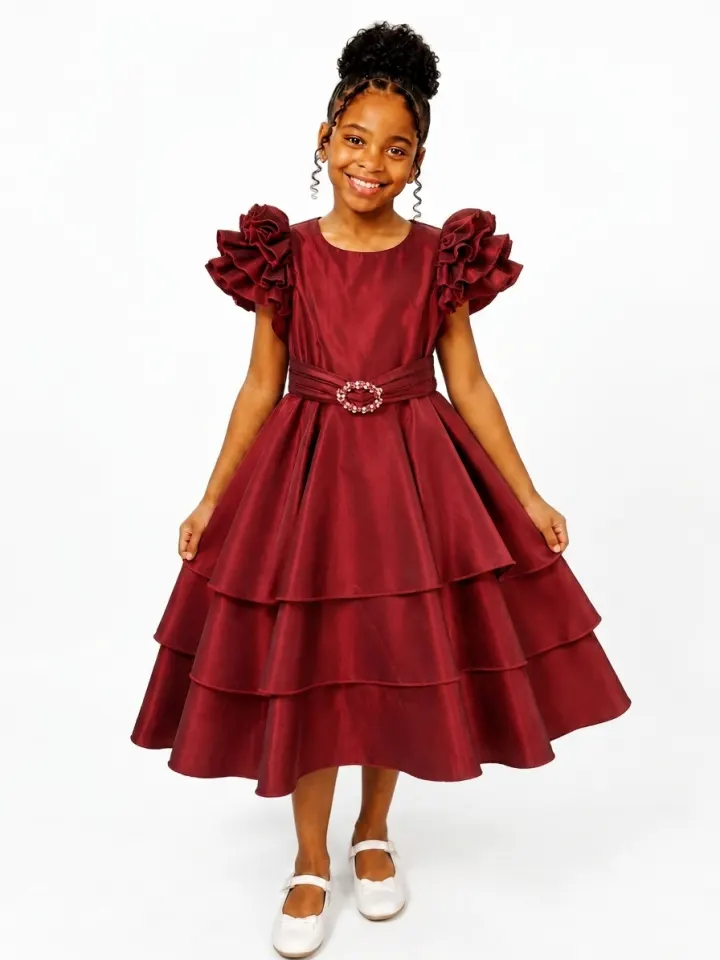 Beggi wine dresswith sleeve
