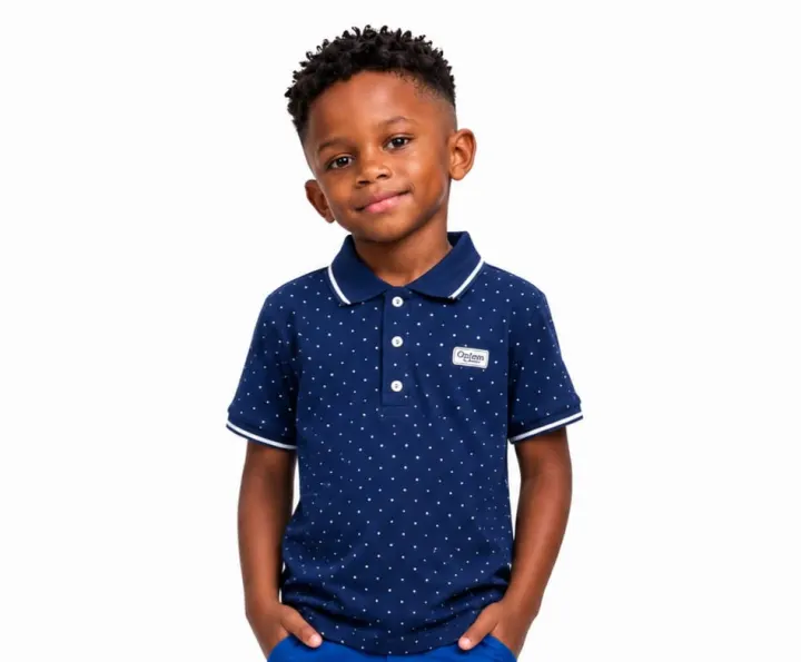 Wanexbluepolo doted Btop7-12yrs