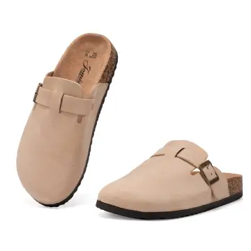 Birkenstock Womens Boston Soft Suede Narrow Footbed