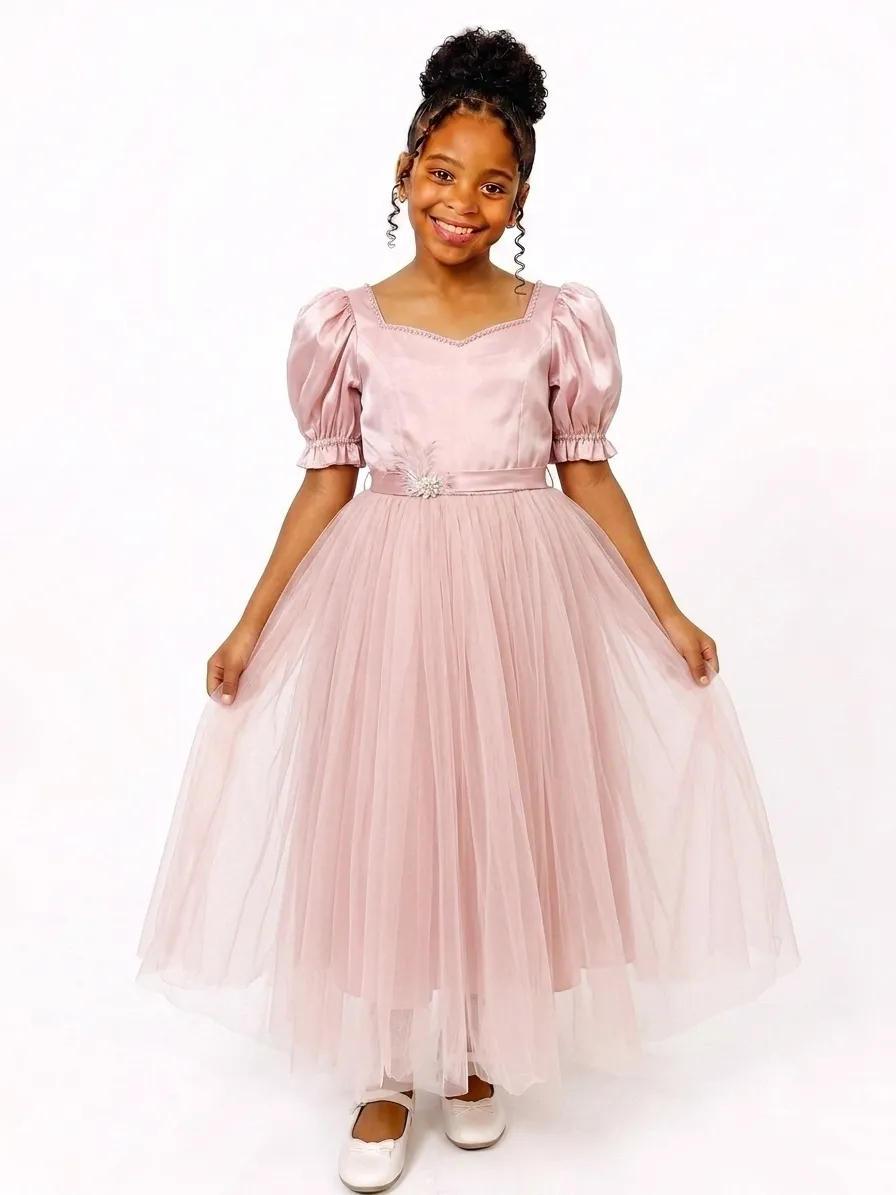 Biege pink dress