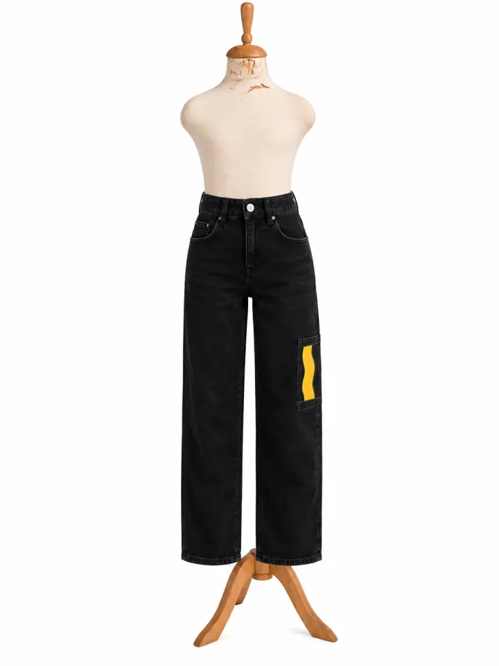 Denim black jeans
