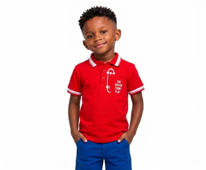Wanex Red poloshirt 2-7yrs