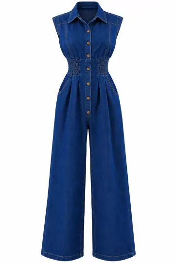 Rose Denim Jumpsuit