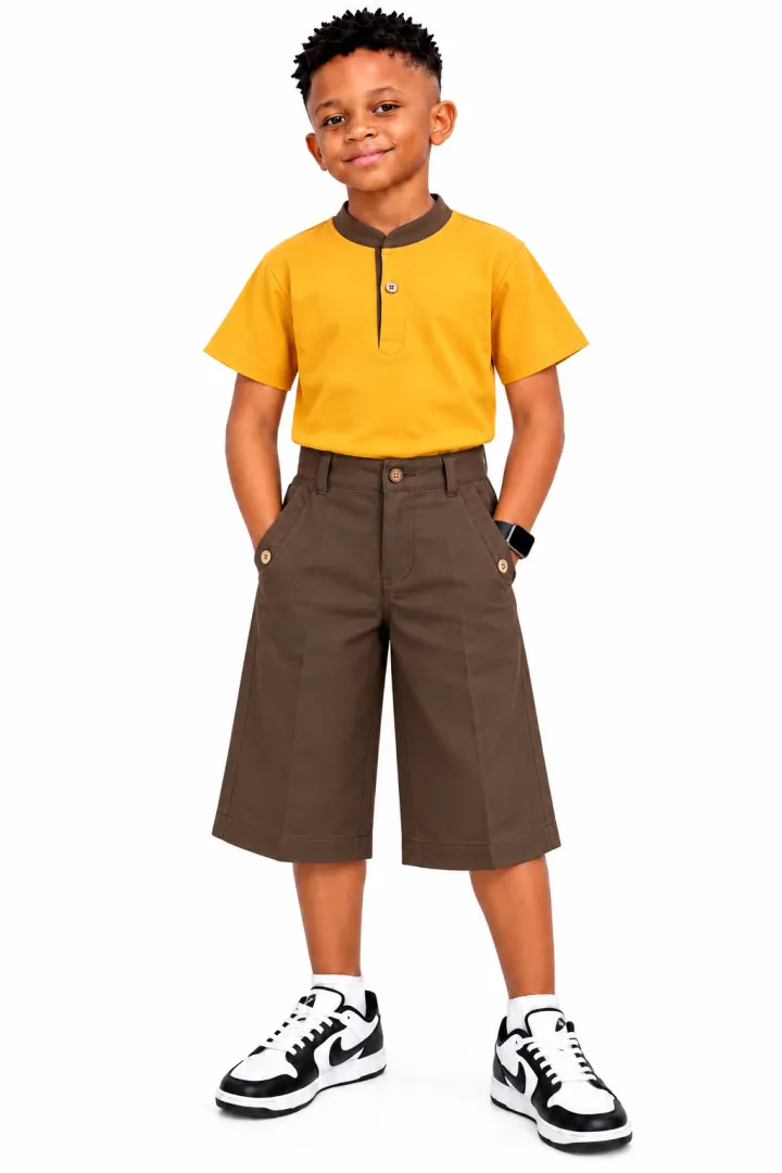 Incity 2pcs boys yellow/grey sets