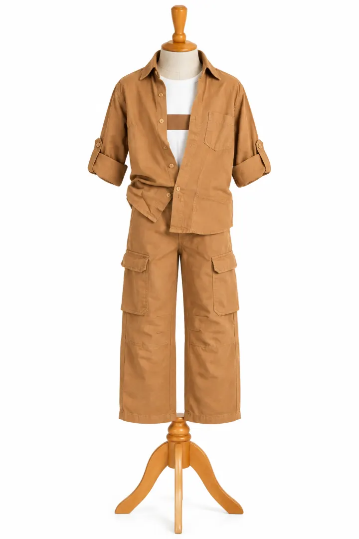 incity 3pcs set brown2-7yrs
