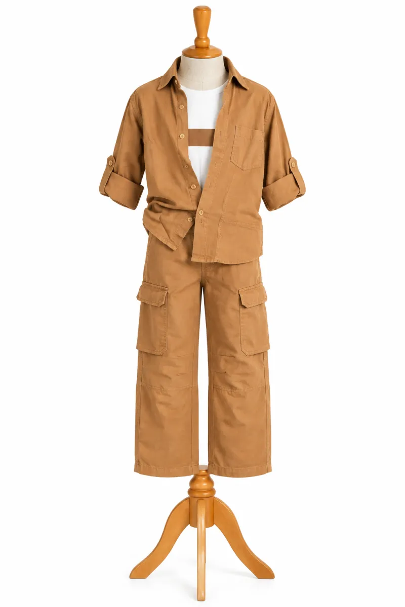 incity 3pcs set brown2-7yrs