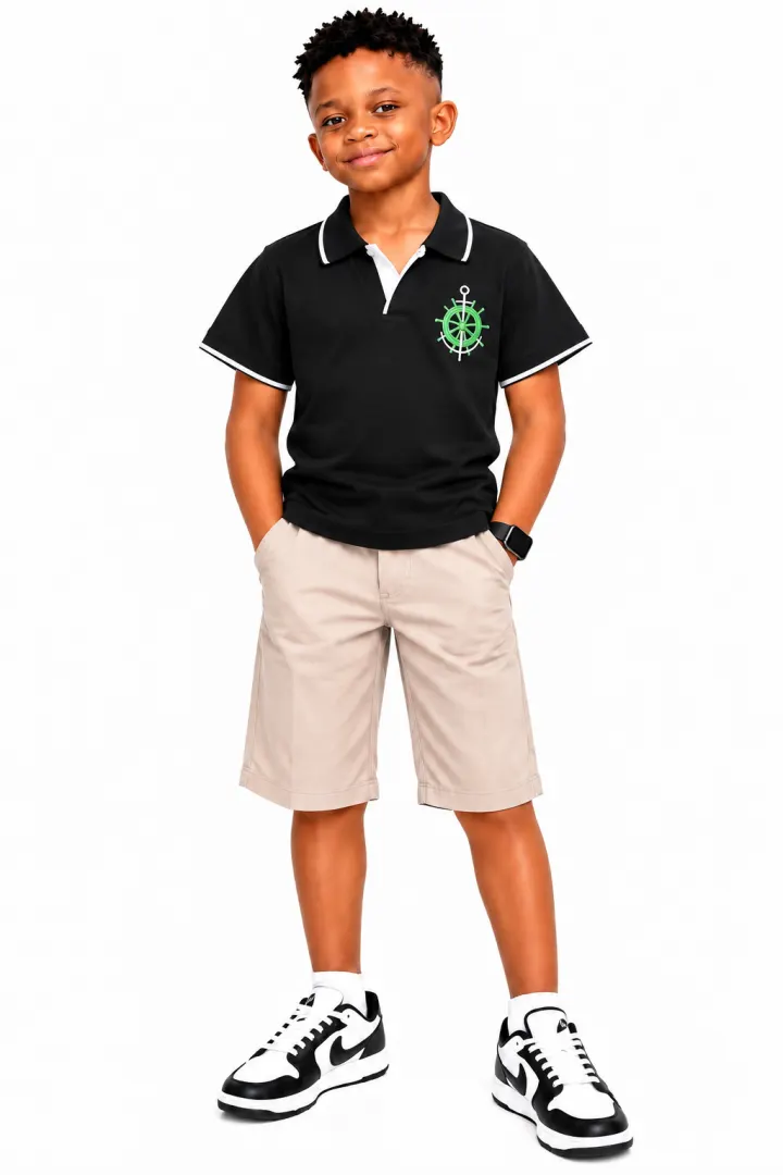 Incity boys black polo