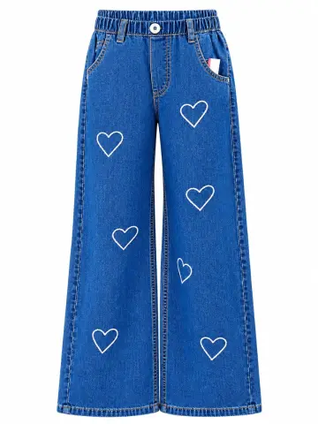 love sign wideleg jeans