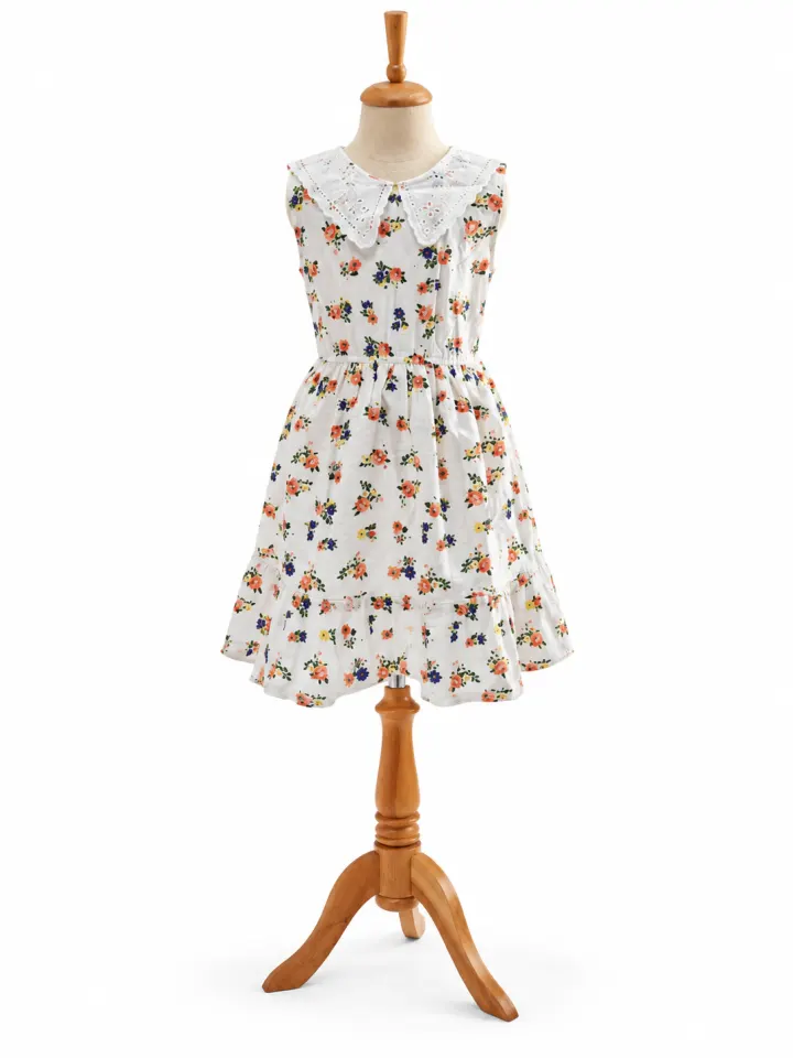 Ecaloel orange flowered dress
