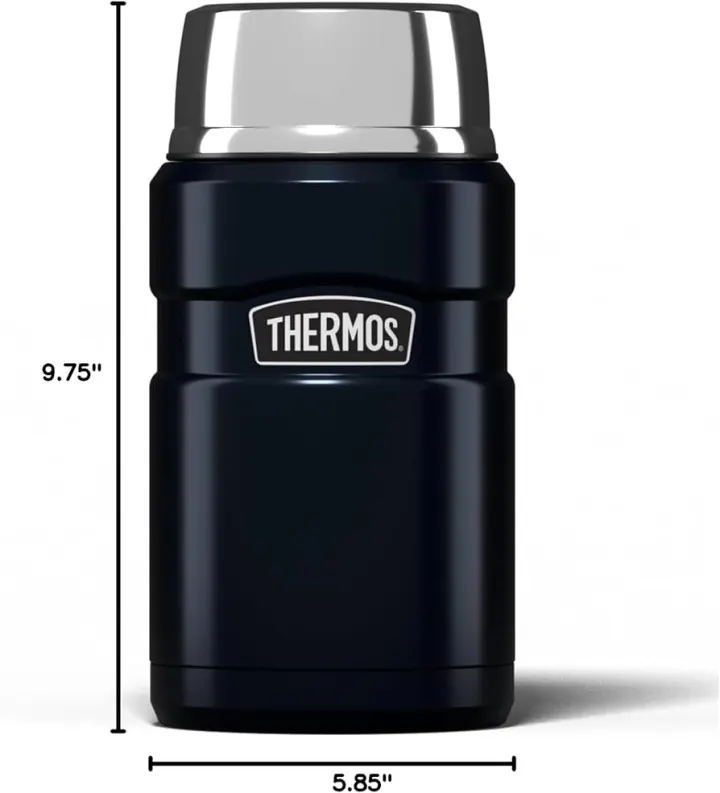 Thermos 710ml Stainless King Food flask(deep blue)