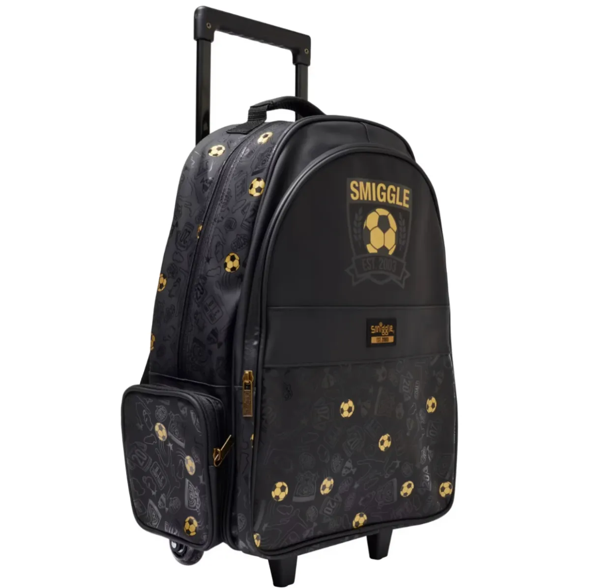 Smiggle ball black and gold backpack