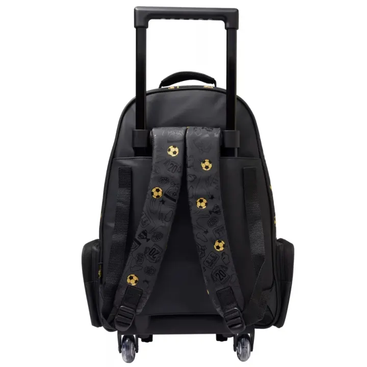 Smiggle ball black and gold backpack