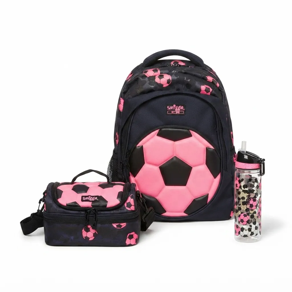 Smiggle football (3pcs set)backpack