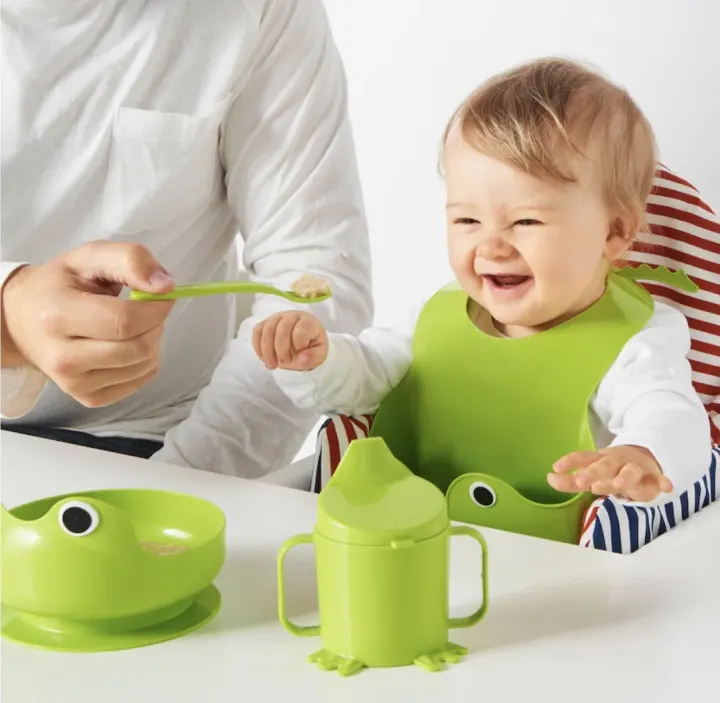 IKEA 4-piece eating set,MATA, green