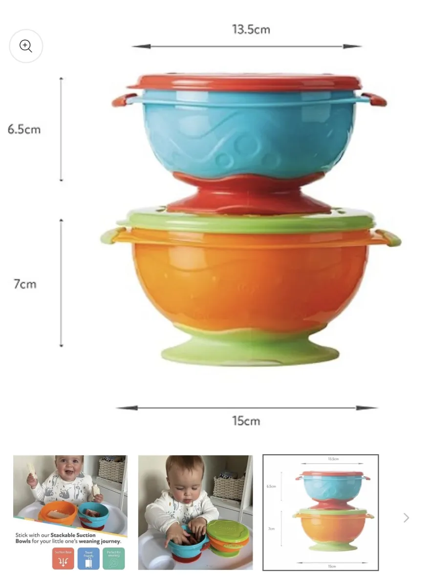 Nuby 2 Suction Bowls(with lids)