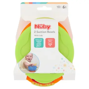 Nuby 2 Suction Bowls(with lids)