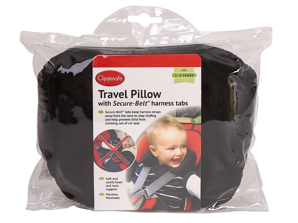 Clippsafe Travel Pillow 1-3years (Black)