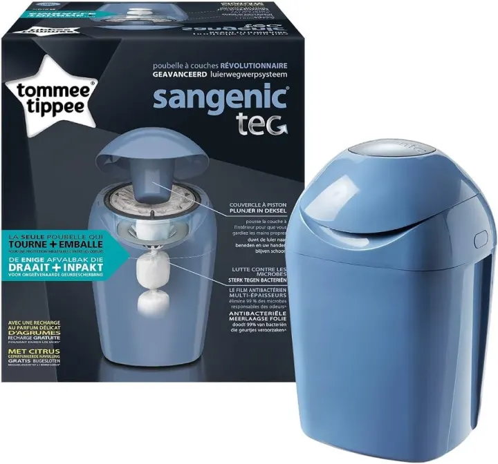 Tommee Tippee Sangenic Tec Nappy Disposal Tub(Blue)