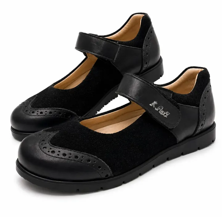 K Pafi leather/swede sch shoe