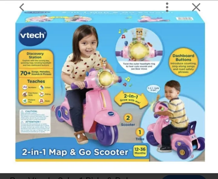 Vtech 2 in 1 rider scooter pink