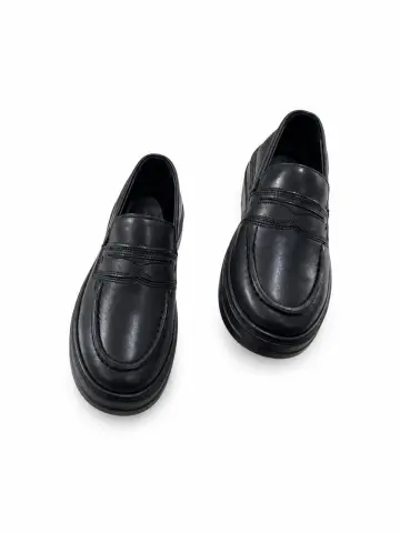 Kp Black Leather Shoe